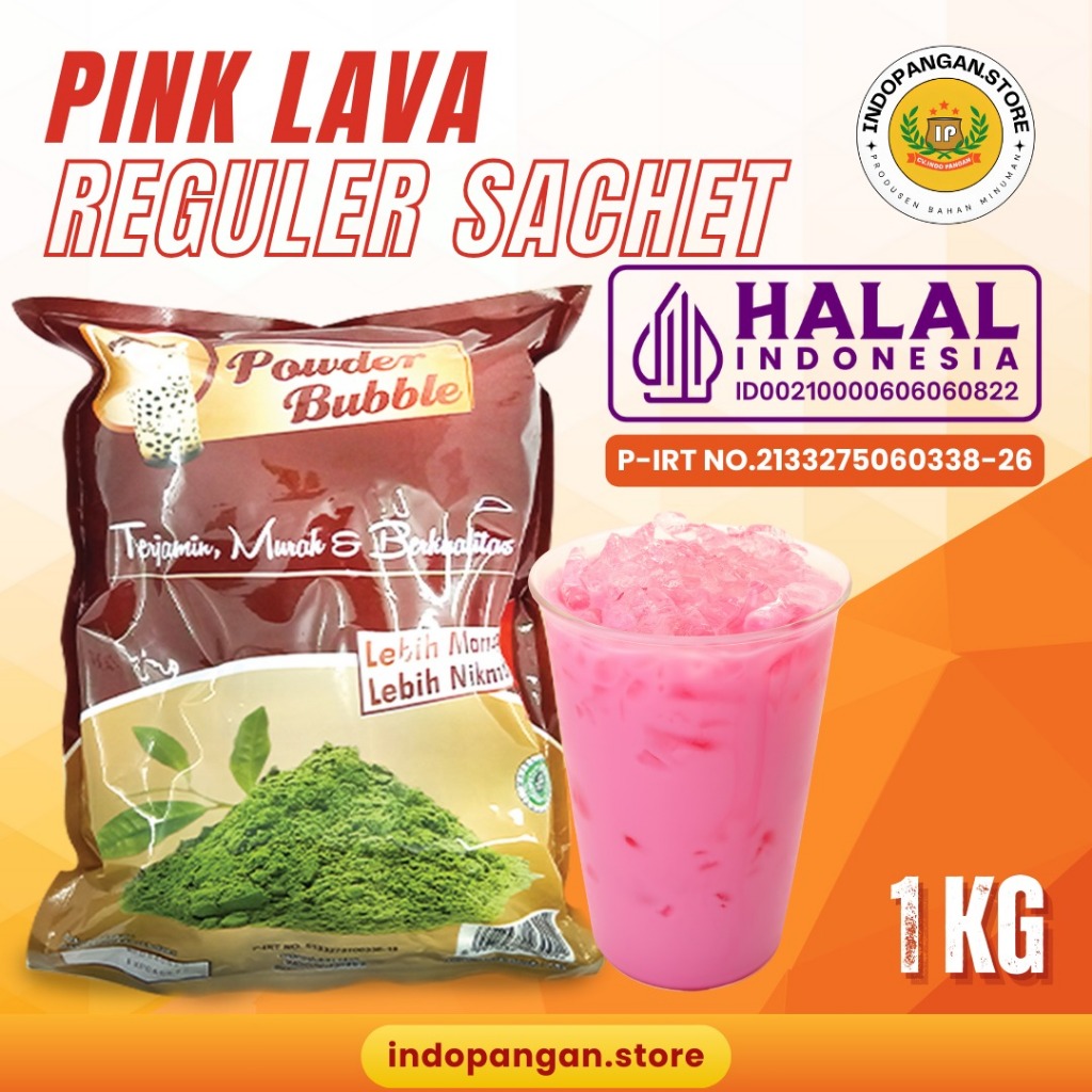 

Powder Rasa Pink Lava/Kopyor/Richeese 1 Kg (MIX GULA) Kemasan Sachet - Bubuk Minuman Pink Lava 1 Kg