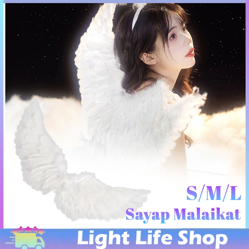 Sayap Malaikat Angel Besar Kostum Halloween Party / Sayap Bulu Cupid / Sayap Wing besar
