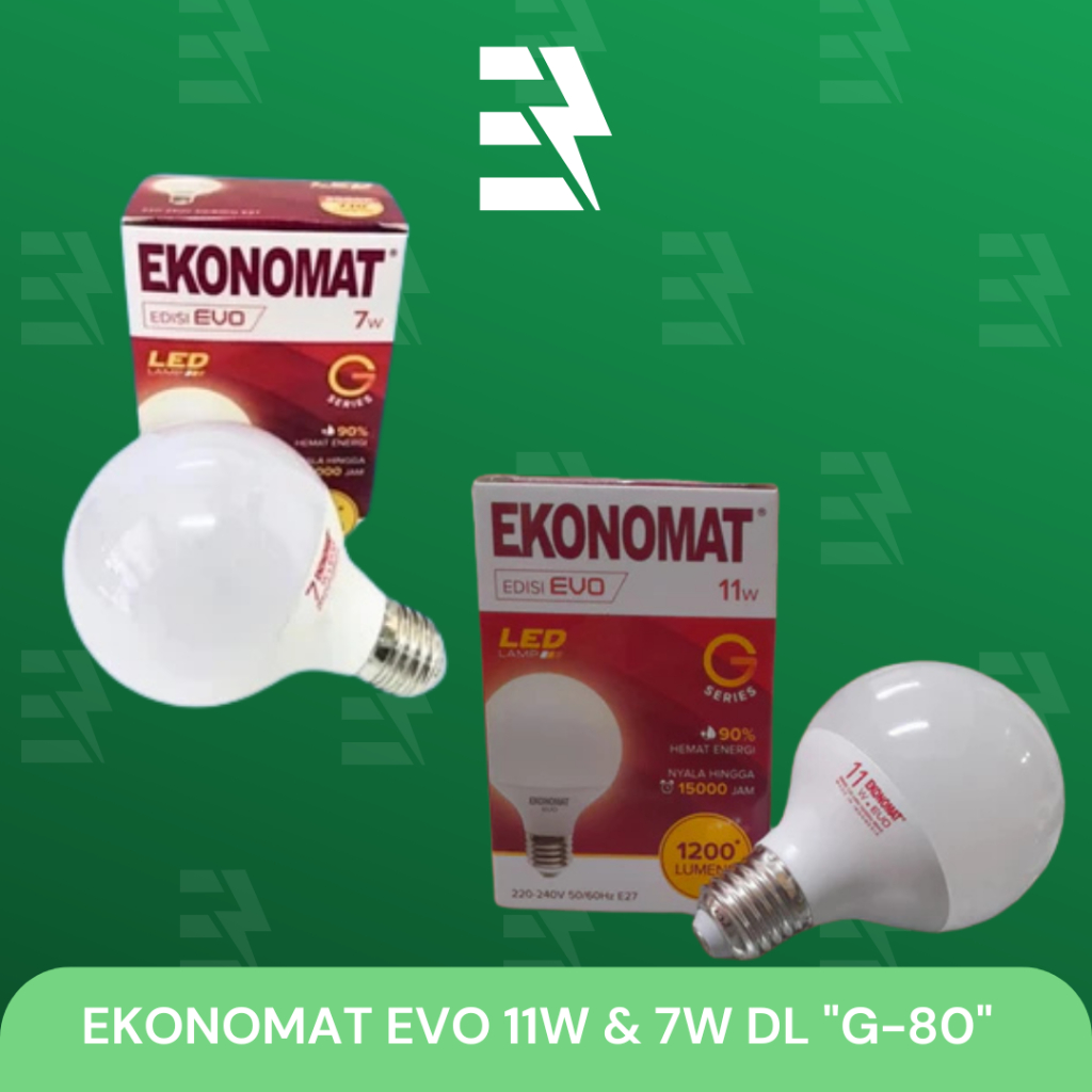 LAMPU LED EKONOMAT EVO G-80 7 W dan 11W Lampu Ekonomat Evo edition G -80