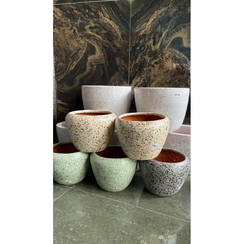 pot tanaman gerabah estetik | pot donat 18/13