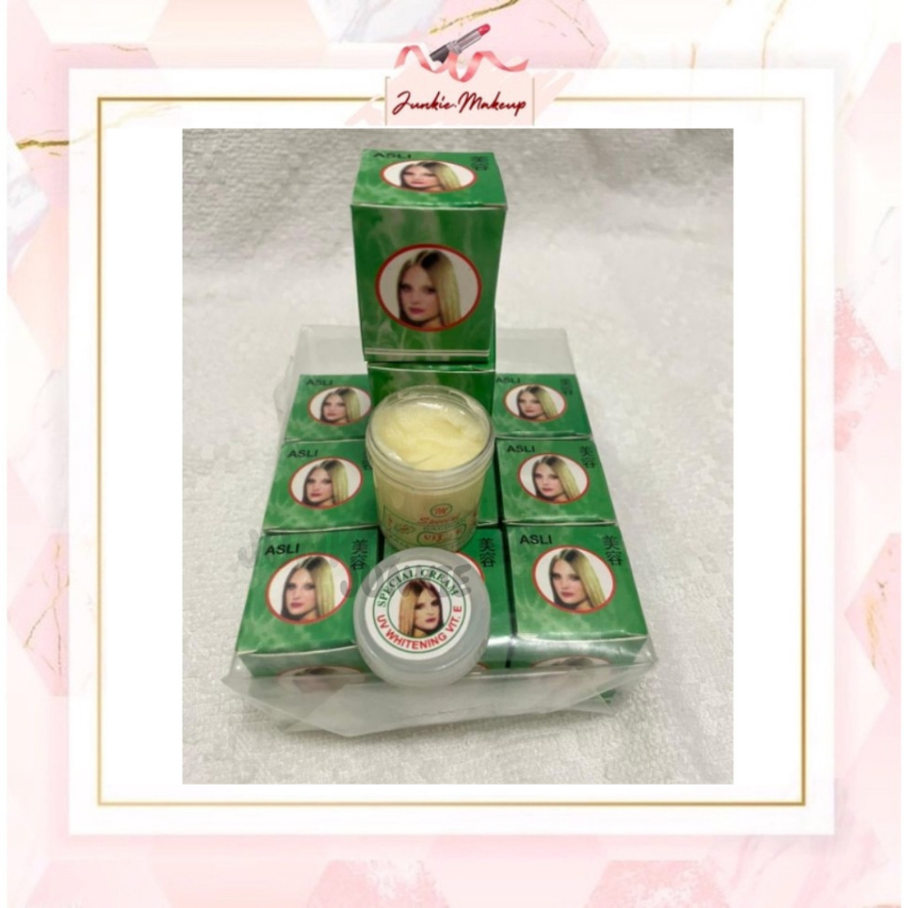 𝗝𝗨𝗡𝗞𝗜𝗘 𝗠𝗔𝗞𝗘𝗨𝗣 - [COD] Cream Flek / Cream Whitening / Cream Wajah Vit E Special UV Whitening 100% Ori