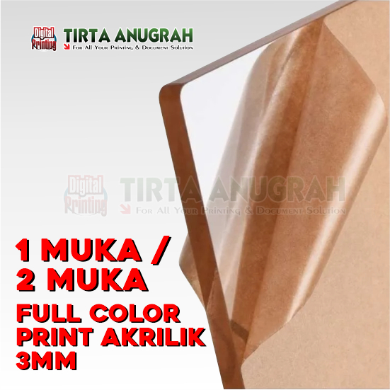 

Print Akrilik Bening 3mm Fullcolor Cutting sesuai bentuk object