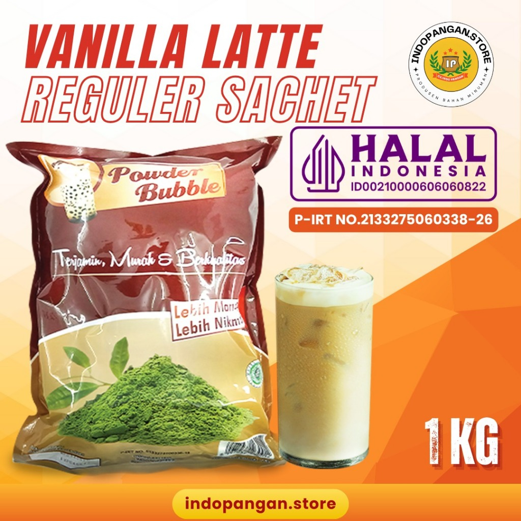

Powder Rasa Vanilla Latte 1 Kg (MIX GULA) Kemasan Sachet - Bubuk Minuman Rasa Vanilla Latte 1 Kg