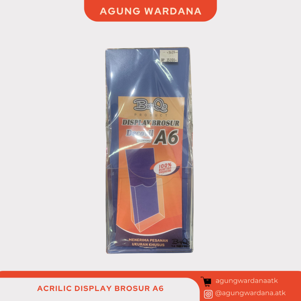 

BOYQO ACRILIC DISPLAY BROSUR UKURAN A6 DAN A5