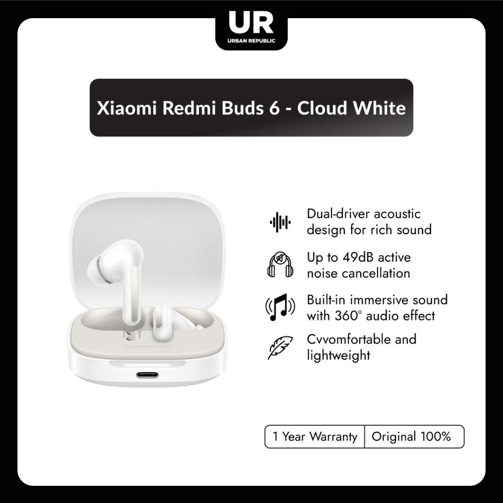 Xiaomi Redmi Buds 6 - Cloud White