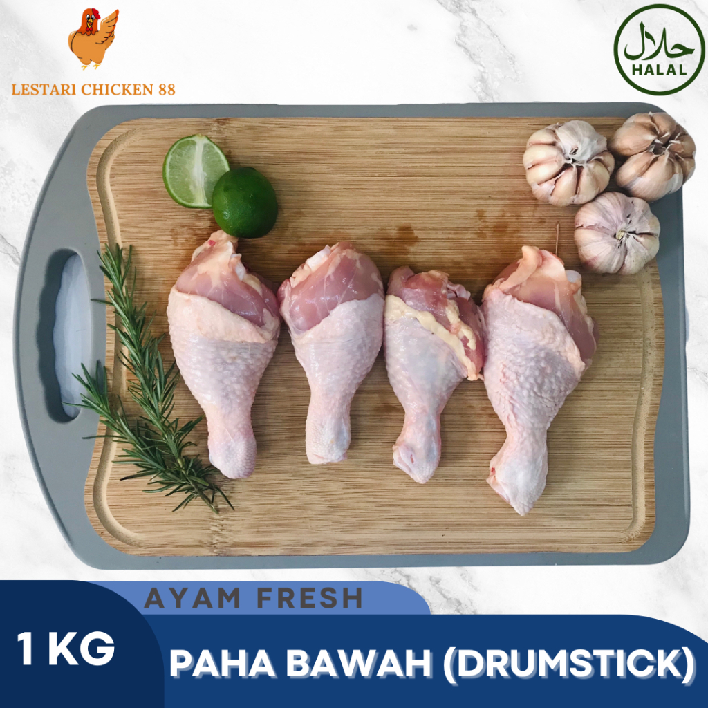 

Paha Bawah Ayam Fresh 1 kg / Drumstick Ayam / Paha Pentung Ayam Fresh