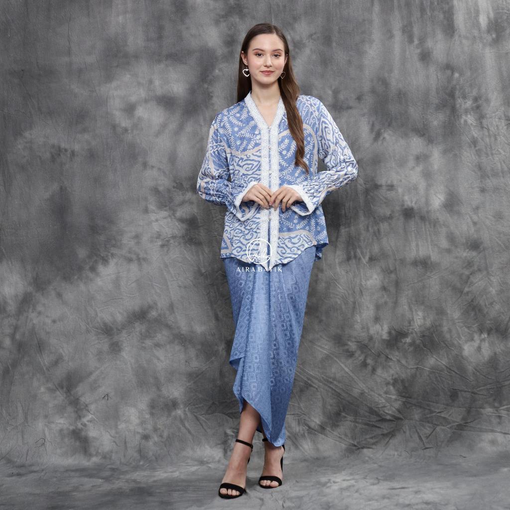 AIRA BATIK_ Kartika Blouse I Blouse Viscose I Blus Batik I Blouse Raya I One Set Raya