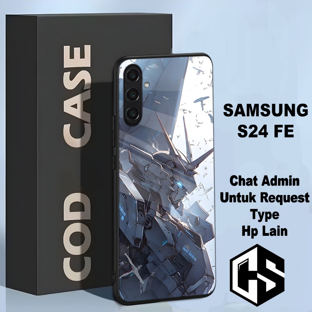 (COD 123) Softcase glossy kilau untuk type Hp SAMSUNG S24 FE / Motif Gundam/case samsung s24 fe/casi