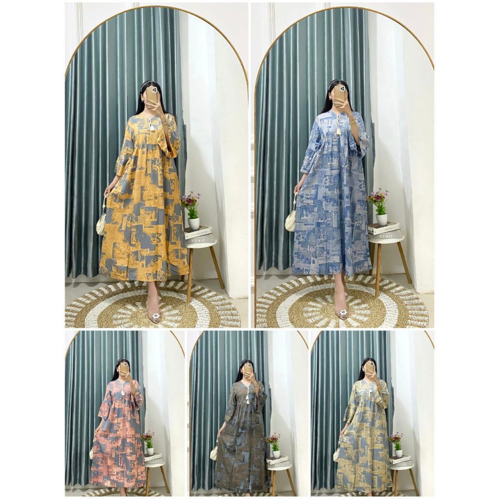Okek Collection Dress Gamis Jayanti Wanita Rayon Premium Busui Friendly bahan lembut