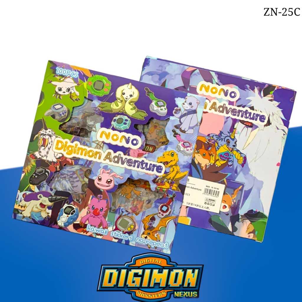 

Stiker Viral Karakter Digimon Adventure Lucu Stiker Momo Nono Cici Waterproff Isi 100 lembar