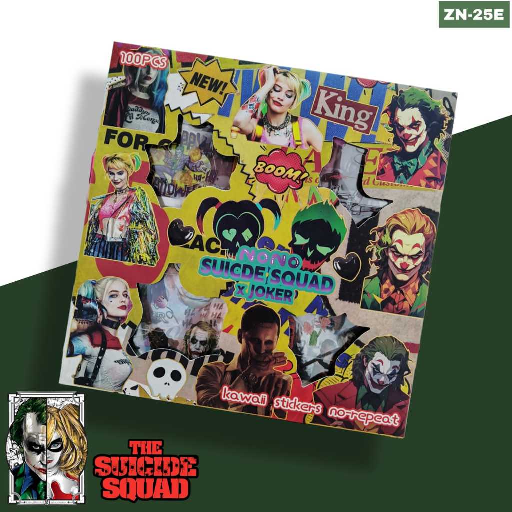 

Stiker Viral Karakter Suicde Squad x Joker Lucu Stiker Momo Nono Cici Waterproff Isi 100 lembar