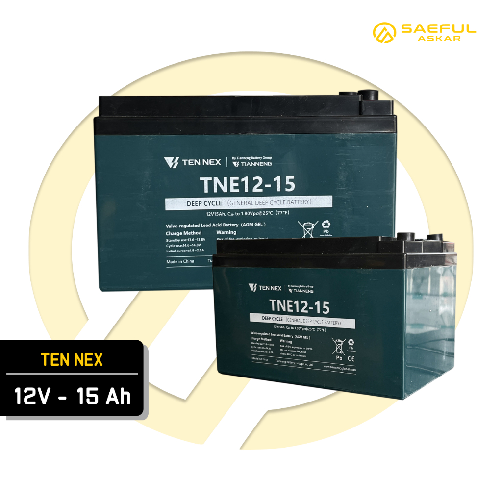 AKI BATERAI SEPEDA LISTRIK 12V 15AH TIANNENG ORIGINAL