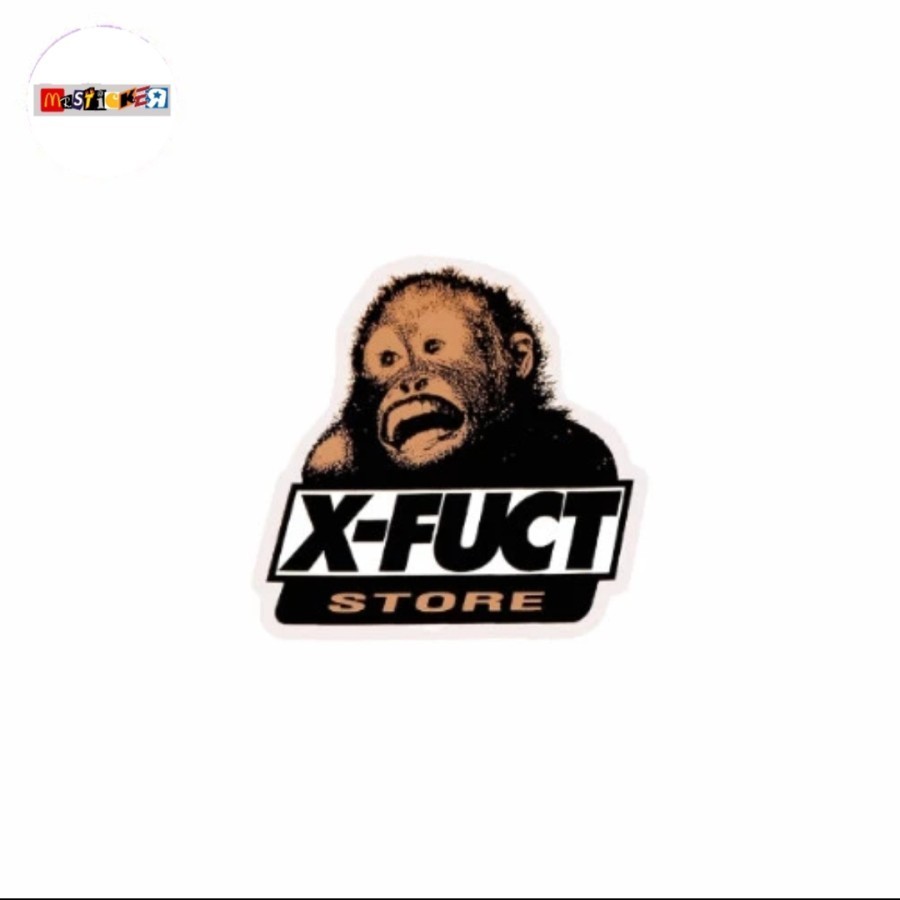 

sticker XLARGE x fuct X-FUCT Store graphic logo diecut stiker streetwear