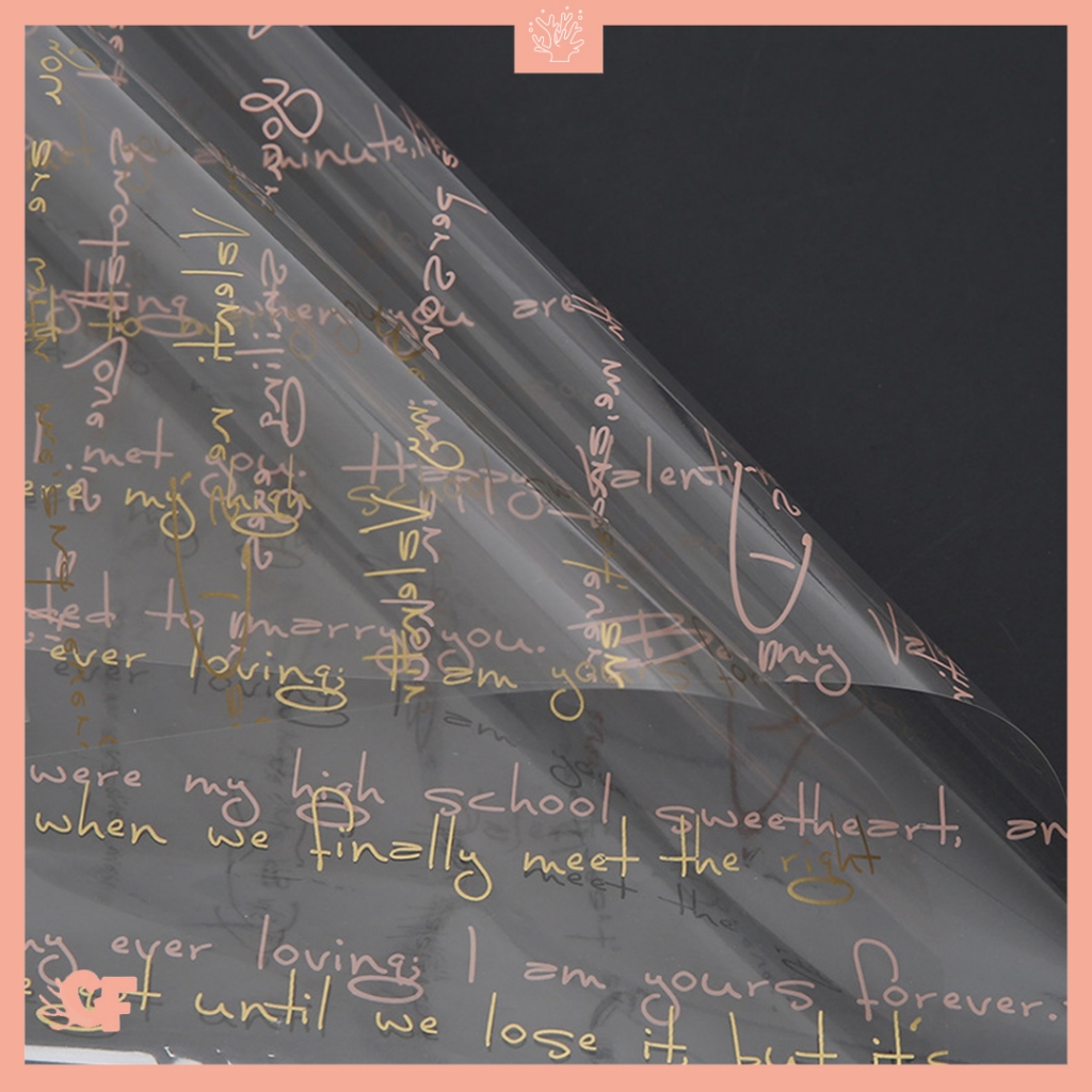 

Kertas Buket Bunga OPP Transparan Words Buket Bunga Flower Wrapping Cellophane KB6190