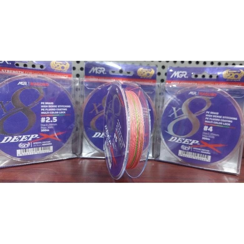 Senar PE MAGURO DEEP-X X8 500M | 300M | 150M | 100 | Multi colour | TALI PE MAGURO DEEP X