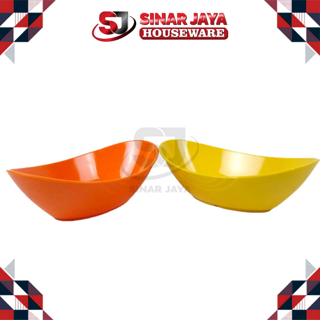 MANGKOK MEL BUNGA MB2588 DONYKU / mangkok melamin oval /  mangkok melamin tebal