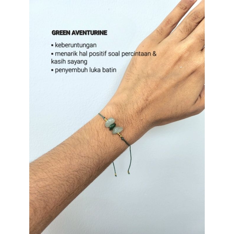 batu alam asli 100% WHITE JADE GIOK PUTIH GREEN AVENTURINE FLOURITE gelang serut oleh oleh bali