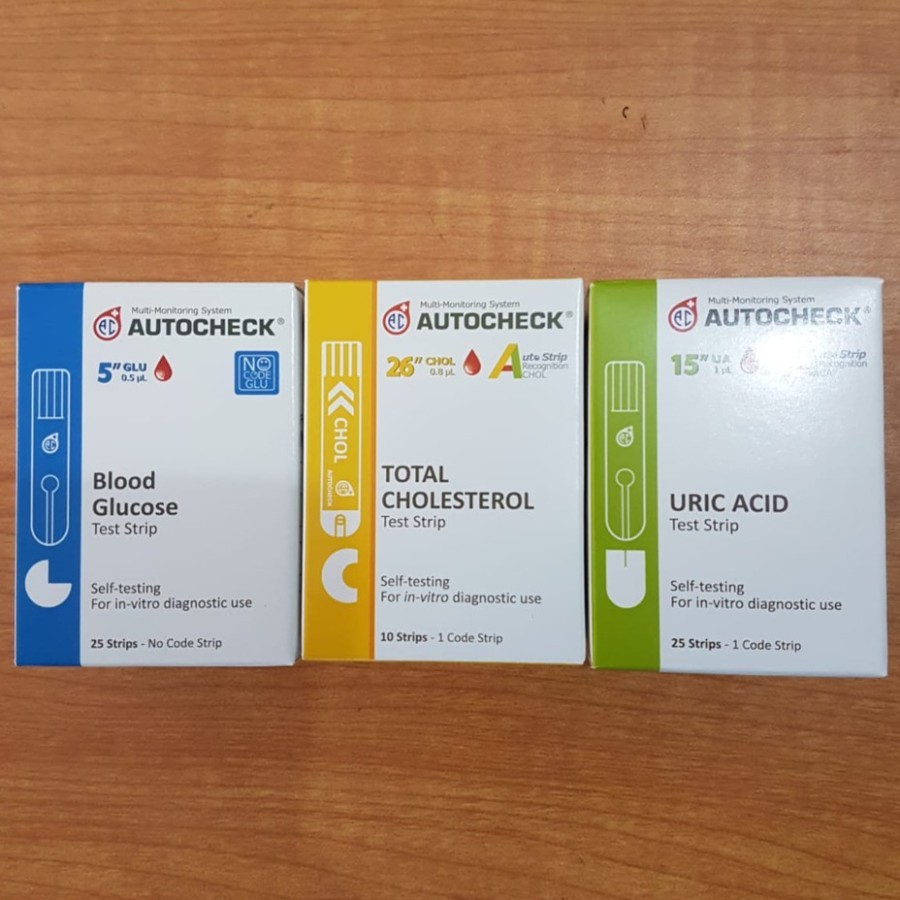 Strip Autocheck 3 in 1 Gula Darah Kolestrol Asam Urat - Gula Darah