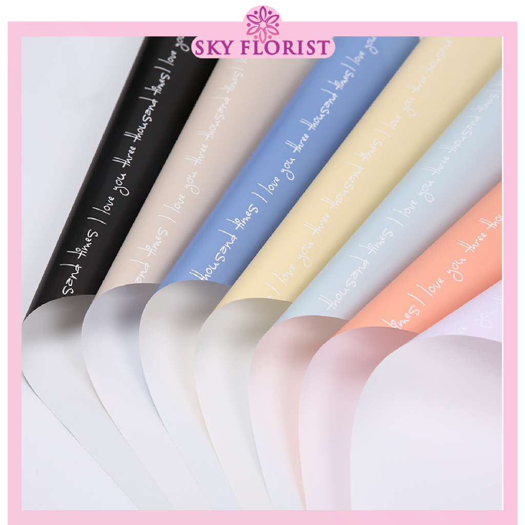 

20 Lembar Kertas Buket BiColor Cellophane Flower Wrapping Valantine Kertas Kado KB6004