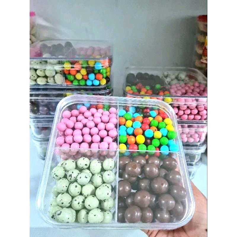 

(Grosir Termurah) Parsel Coklat lebaran 4 sekat +- 480 gr Free Toples