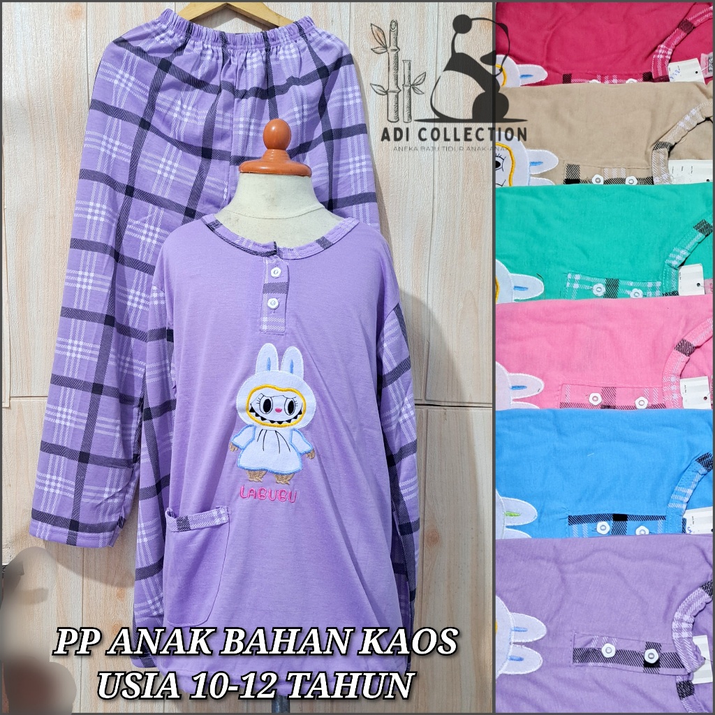 BAJU TIDUR ANAK UMUR 10 - 12 TAHUN / PIYAMA ANAK / BABYDOLL SETELAN LENGAN PANJANG CELANA PANJANG / 
