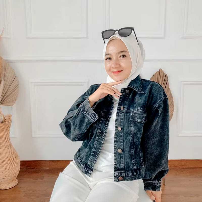 [TERLARIS] jaket wanita jeans biondy Biondi Jumbo XL