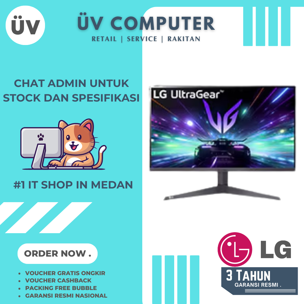 Monitor LED LCD LG Ultra Gear 24GS50F | 24" inch | FHD 1080 | Panel VA | 180Hz Garansi Resmi 3 Tahun