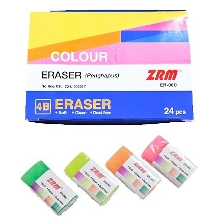 

ZRM - PENGHAPUS / SETIP / KARET KOREKSI / ERASER ZRM COLOUR ER-06C