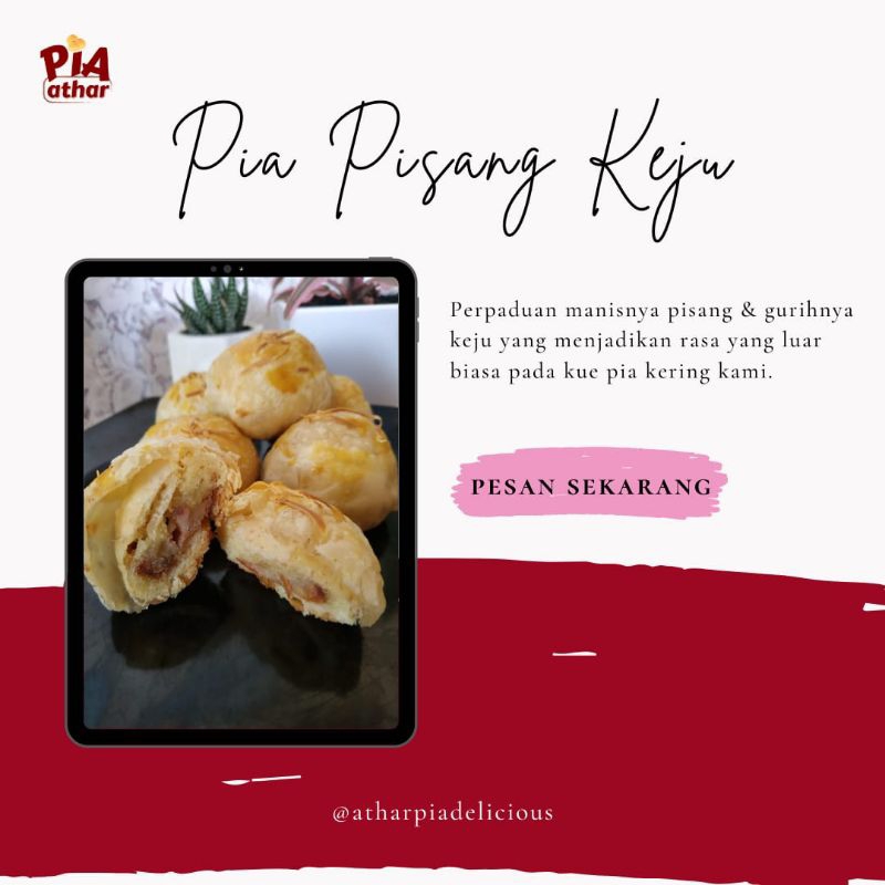 

Pia Athar Pisang Keju/bakpia kering