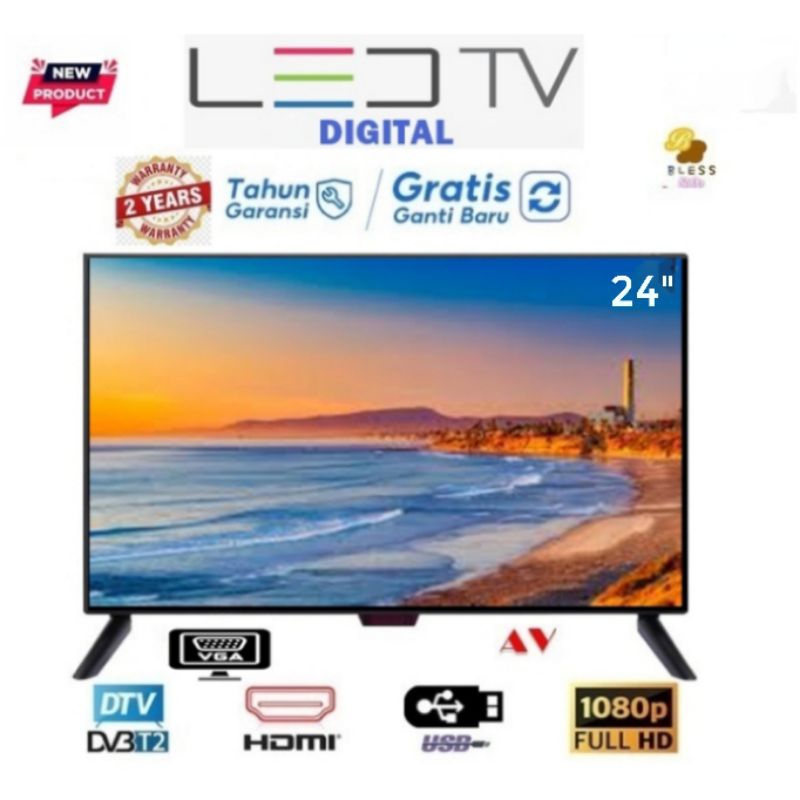 FLASH SALE NEW LED TV DIGITAL 30/27/25/24/22/21 INCH, SUPPORT HDMI, VGA, AV, USB, BISA UTK PC, CCTV,