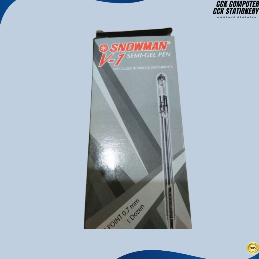 

Pulpen Snowman V1 Semi Gel Pen Hitam 0.7mm