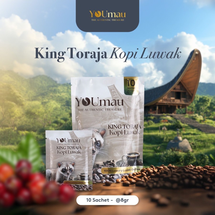 

Youmau King Toraja Kopi Luwak (10 sachet x 8gr)