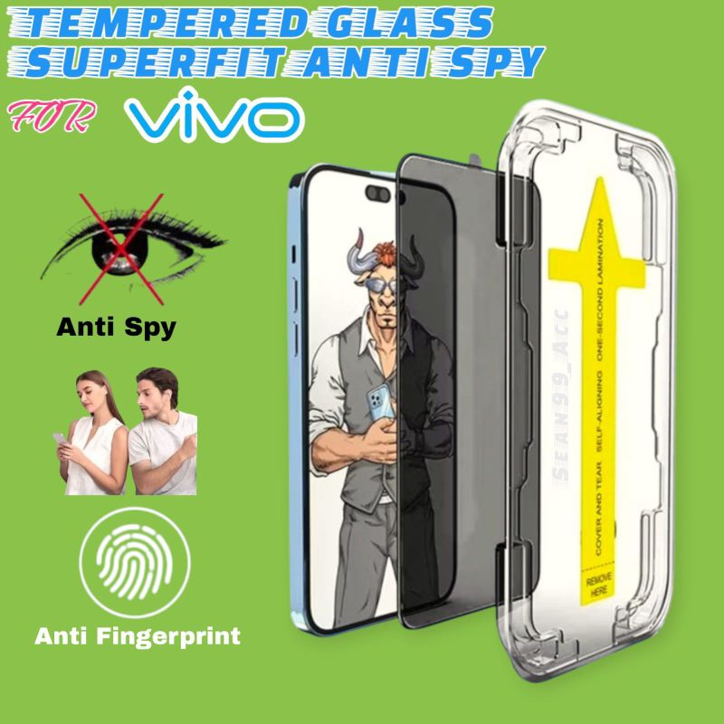 Tempered Glass Superfit Anti Spy Vivo Y1s Y01 Y02 Y02s Y02t Y03 Y12 Y12s Y15 Y15s Anti Gores Aksesor