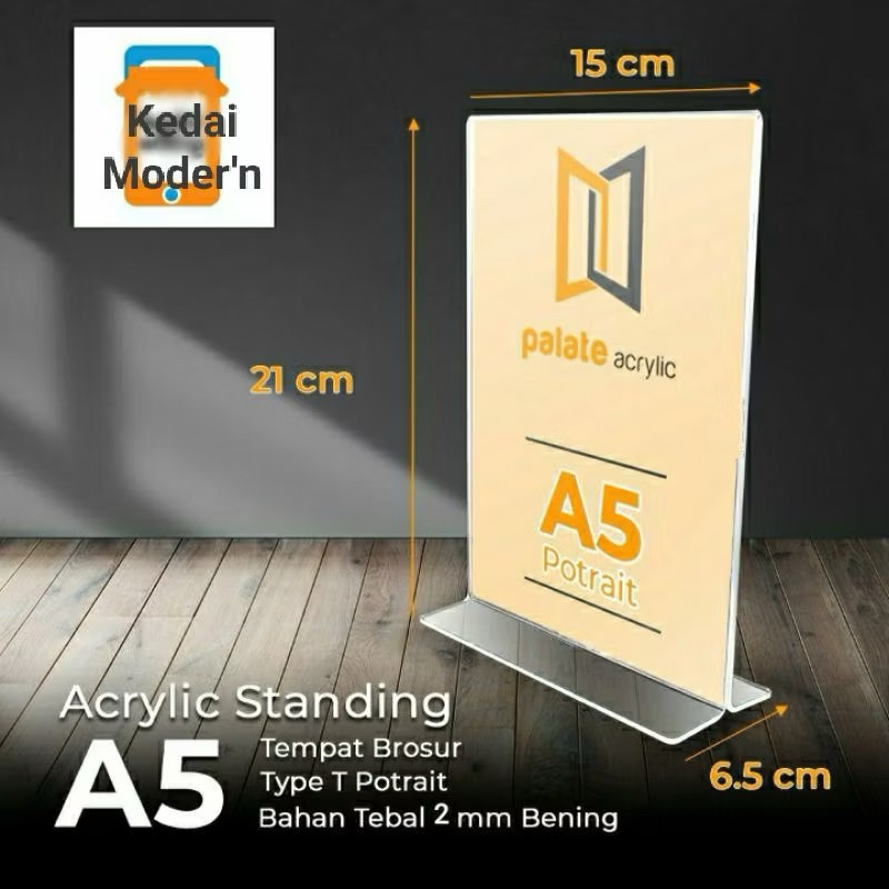 

Akrilik A5T Brosur isi 50 pcs