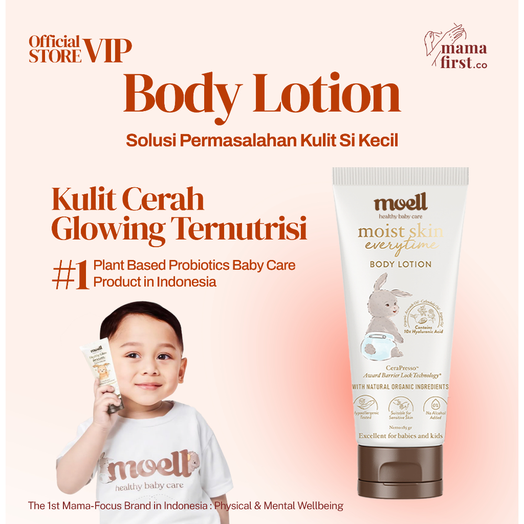 MOELL BODY LOTION Body Lotion Bayi bikin Kulit Glowing JunDW