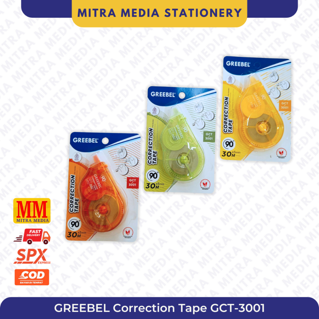 

Correction Tape/Tip X Kertas Greebel GCT 3001