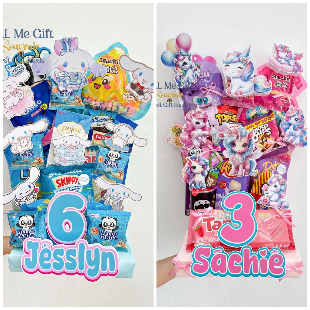 

JT - Snack Mading Birthday / Kado Ulang Tahun Custom Cinnamoroll & Unicorn - Premium Snack