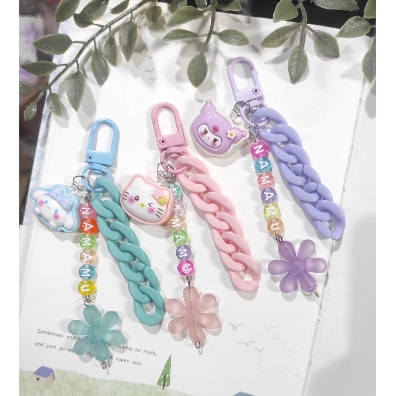 gantungan kunci sansan & friends 2 / ganci nama / gantungan kunci nama / ganci nama anak / ganci cus