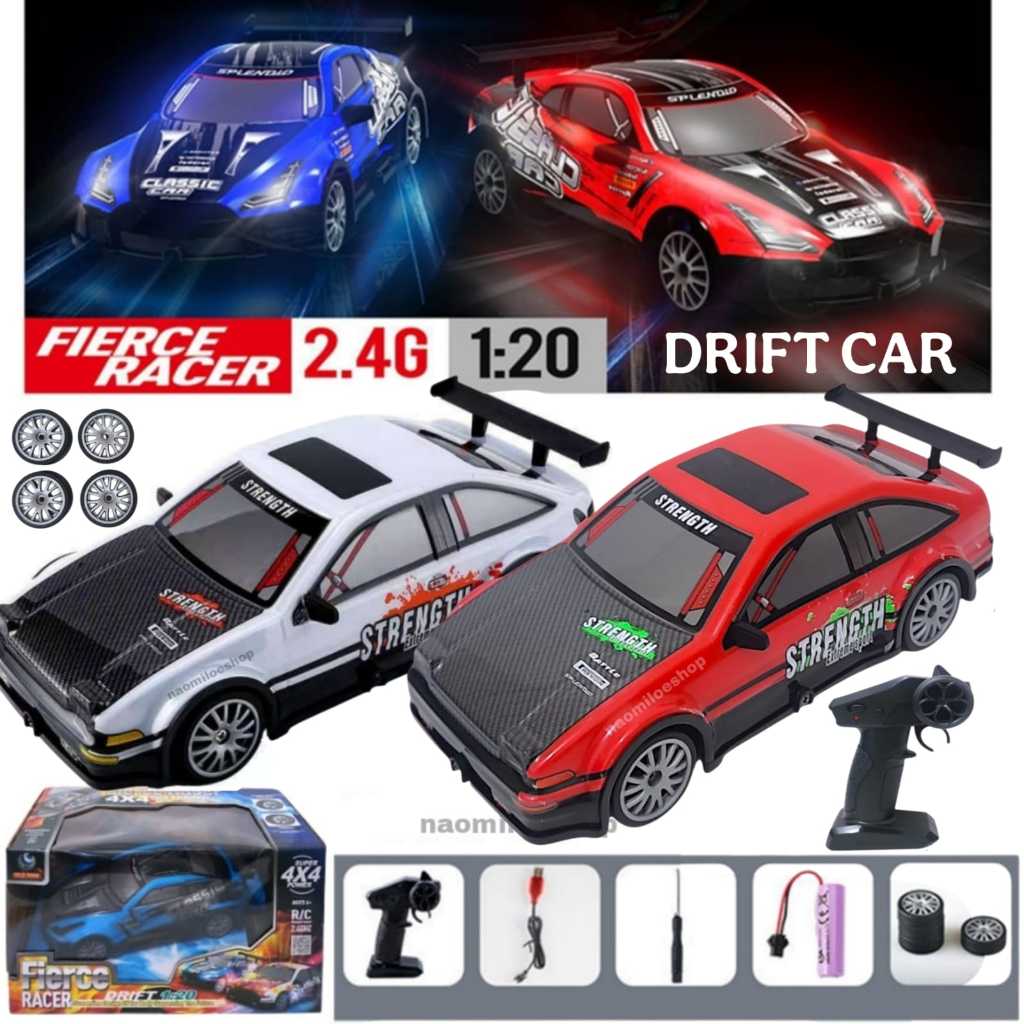 Fierce racer drift RC 2,4 GHZ Mobil RC Drift 4WD 2,4GHz mainan Mobil Remote control Drift racing