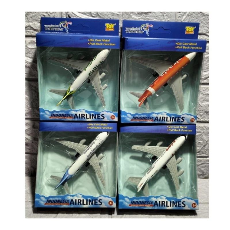 Mainan Pesawat Edukatif - Miniatur Garuda Lion Air Citylink Diecast Pesawat Bandara Indonesia
