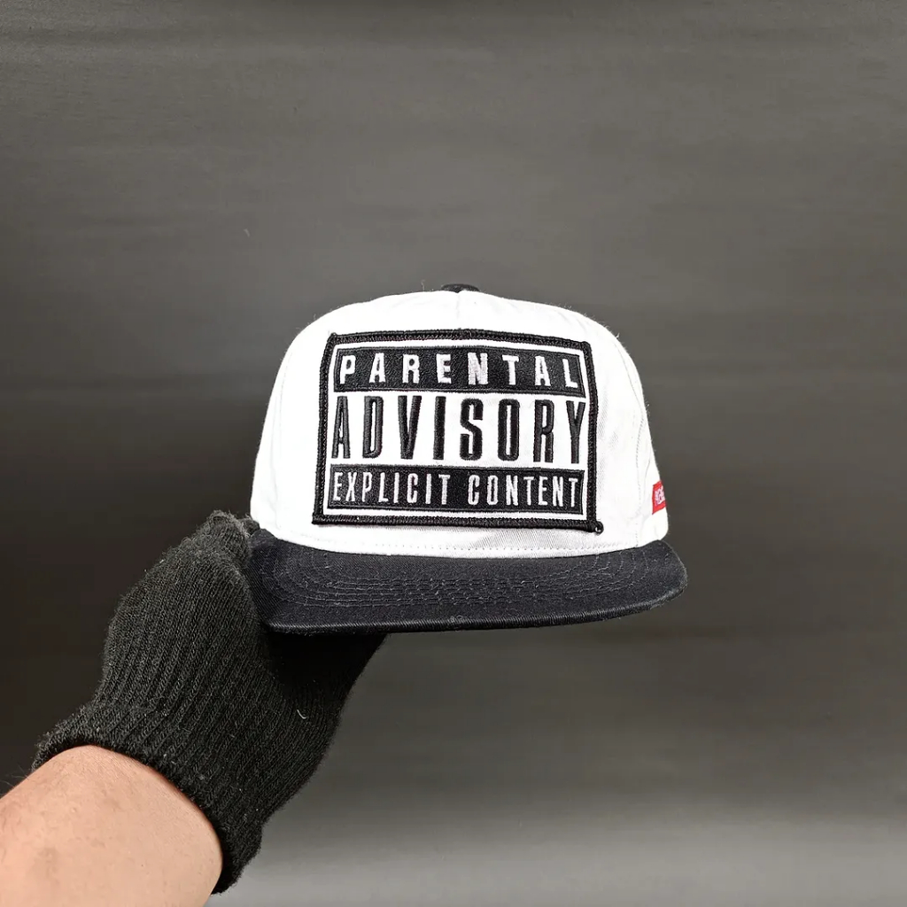 Topi Snapback Unisex Pria Wanita PREMIER - PARENTAL ADVISORY Two Tone