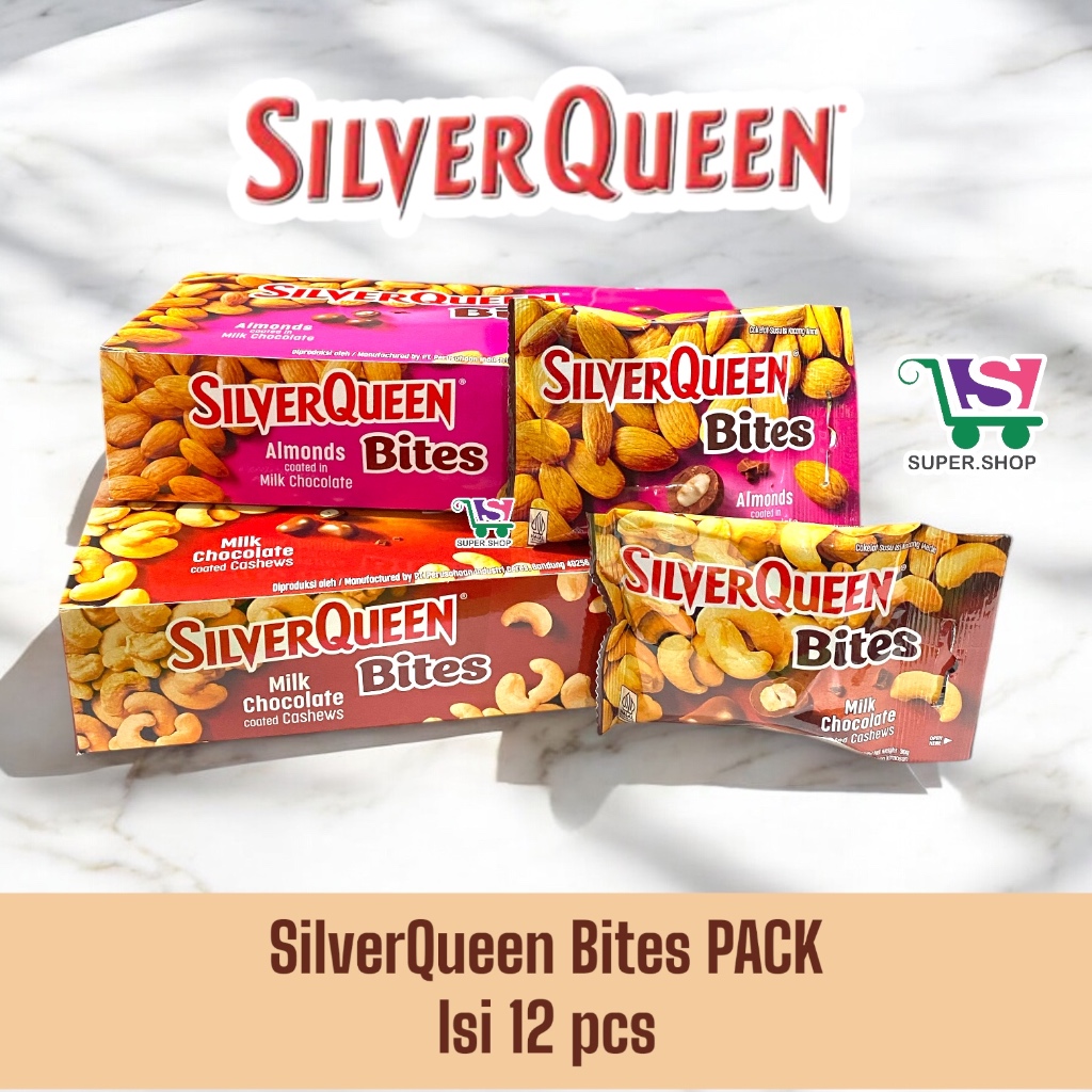 

Silverqueen / Silver Queen Bites Almond / Cashew PACK (isi 12 pcs)