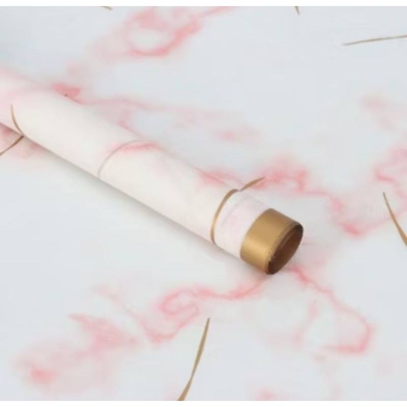 

Kertas buket motif marble list gold Warpping paper pink tua