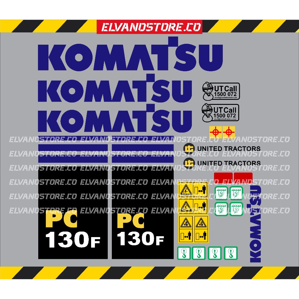 Sticker Part Komatsu pc 130 F
