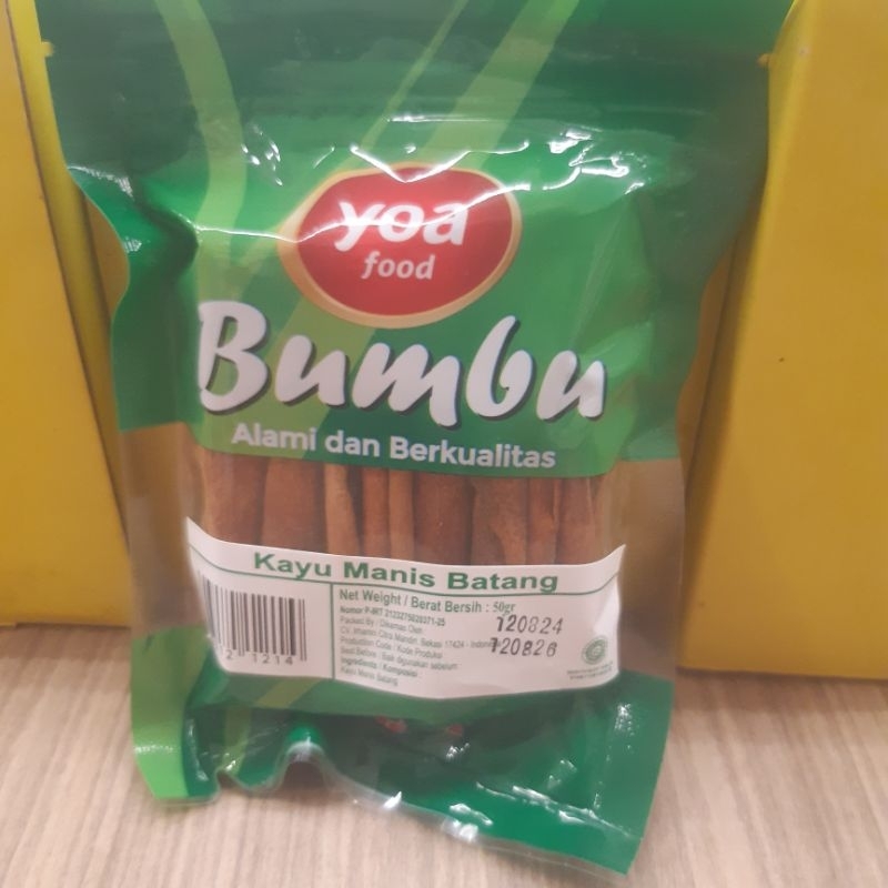 

Produk Supermarket _ Yoa Kayu Manis Batang 50 gram