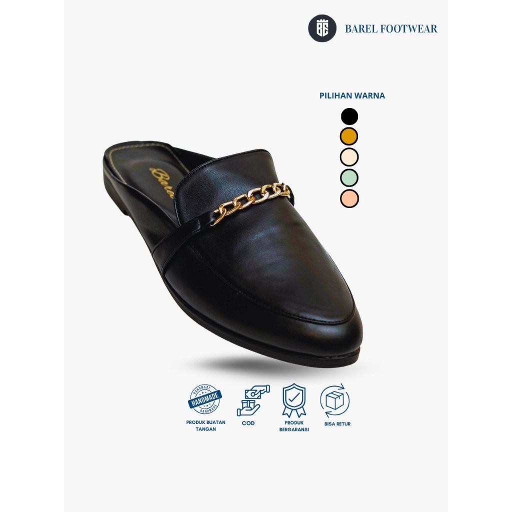 Barel - Sandal Bustong Wanita | Mules Wanita rantai produk handmade cibaduyut bandung