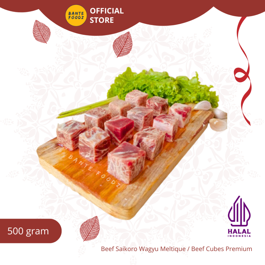 

Premium Saikoro Cube Beef Wagyu Meltique Grade Super