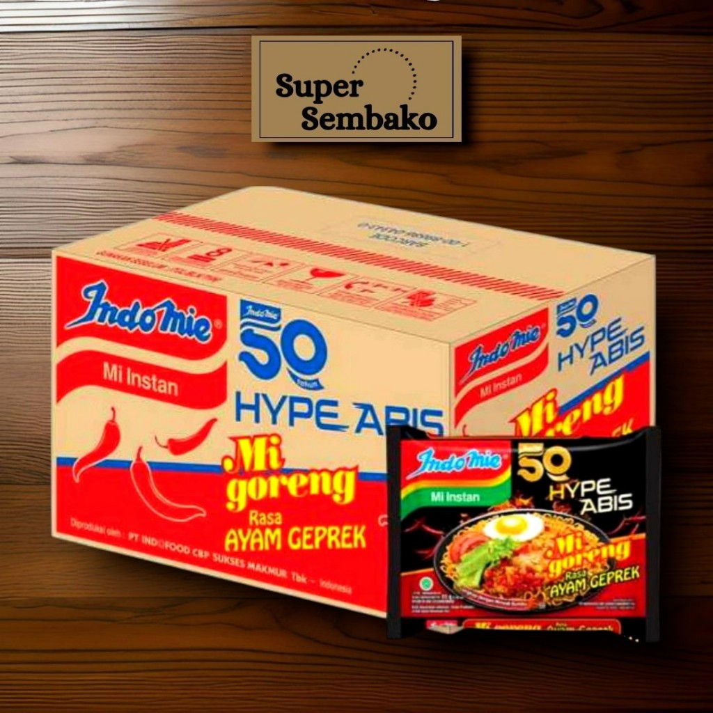 

INDOMIE GORENG AYAM GEPREK HYPE ABIS 1 DUS ISI 40 BUNGKUS