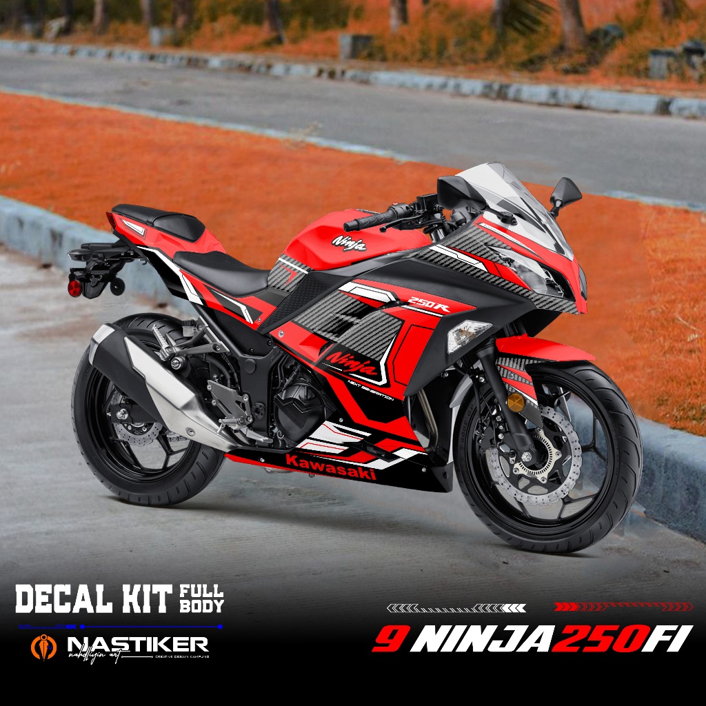 Striping Sticker ninja 250 fi racingDecal Stiker NINJA FI OLD - Stiker NINJA 250 Fullbody