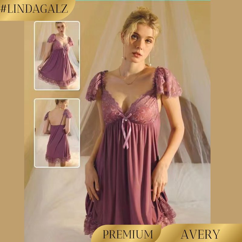 LindaGalz AVERY Sexy Lingerie Jumbo Big Size Baju Tidur Sexy 1586 Baju Haram Wanita Lingerie Wanita